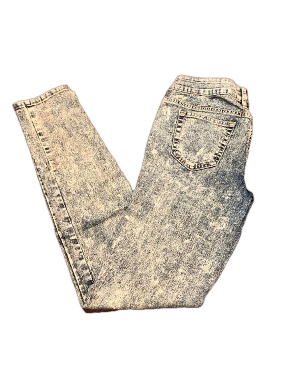 CITY STREETS Blue Faded Low Rise Skinny Jeans, Size 5